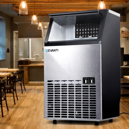 Devanti Stainless Steel Commercial Ice Cube Maker - Image 7