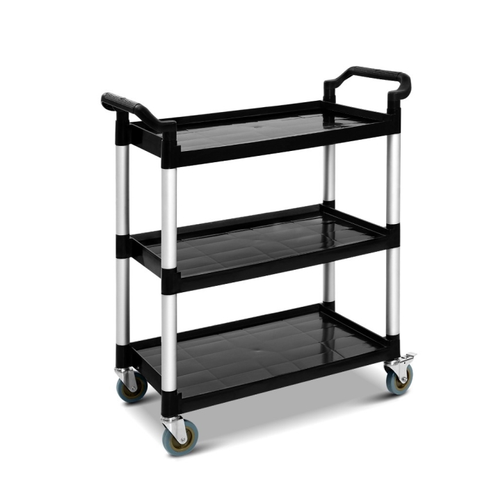 Emajin Service Cart Restaurant Trolley Kitchen Serving Catering Large Shelf