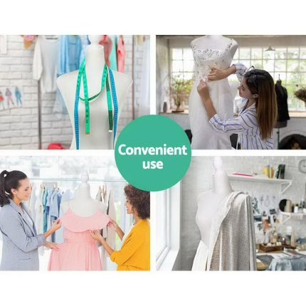 Female Mannequin 170cm Model Dressmaker Clothes Display Torso Tailor Wedding White - Image 4