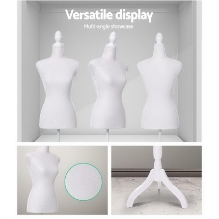 Female Mannequin 170cm Model Dressmaker Clothes Display Torso Tailor Wedding White - Image 5