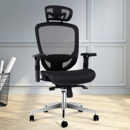 Artiss Office Chair Gaming Chair Computer Chairs Mesh Net Seating Black - Image 7