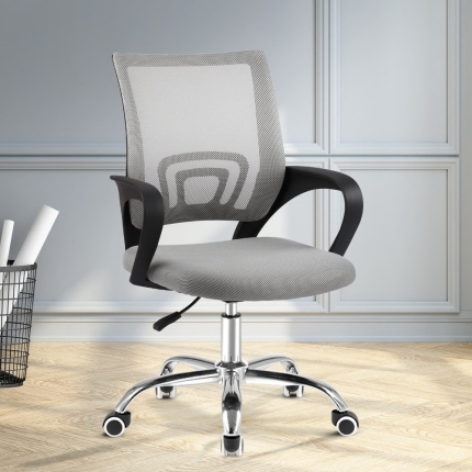 Artiss Office Chair Gaming Chair Computer Mesh Chairs Executive Mid Back Grey - Image 7