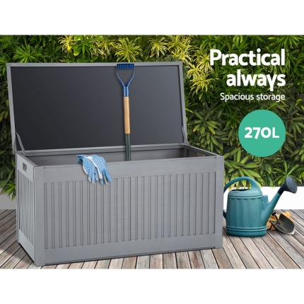Gardeon Outdoor Storage Box Container Garden Toy Tool Sheds 270L - Image 4