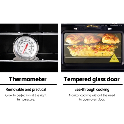 Devanti 3 Burner Portable Oven - Black & Yellow - Image 6