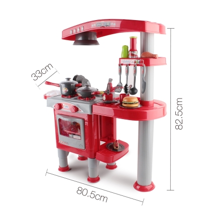 Keezi Kids Mini Chef Cookware Set - Red - Image 2