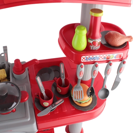 Keezi Kids Mini Chef Cookware Set - Red - Image 4