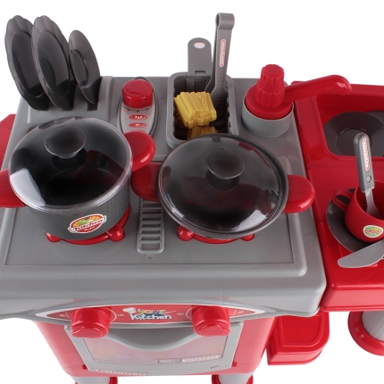 Keezi Kids Mini Chef Cookware Set - Red - Image 5