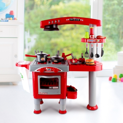 Keezi Kids Mini Chef Cookware Set - Red - Image 7