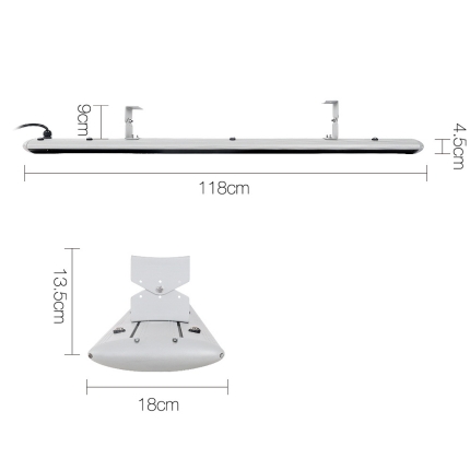 Devanti 2x 2400W Electric Infared Radiant Strip Heater Panel Heat Bar Outdoor - Image 2