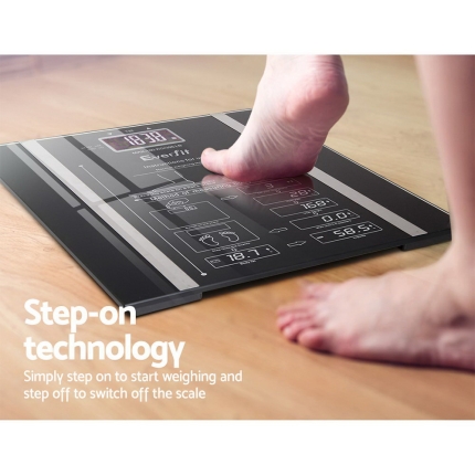 Everfit Bathroom Scales Digital Body Fat Scale 180KG Electronic Monitor Tracker - Image 6