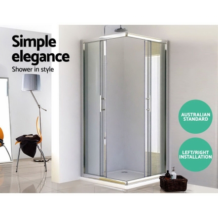 Square Shower Screen Bathroom  - 80cm x 80cm x 190cm - Image 4