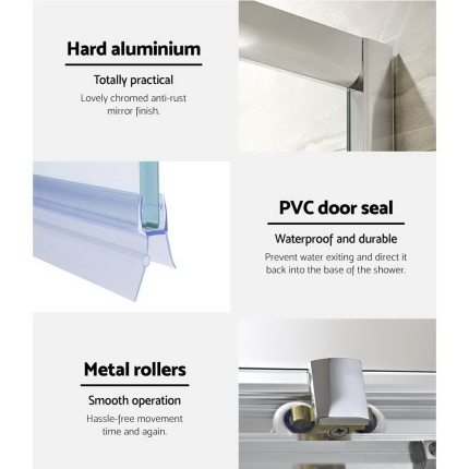 Square Shower Screen Bathroom  - 80cm x 80cm x 190cm - Image 5