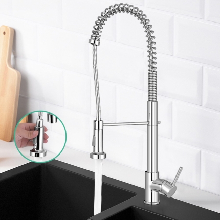 Cefito Kitchen Tap Mixer Faucet Taps Pull Out Laundry Bath Sink Brass Watermark - Image 7