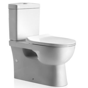 Cefito Back to Wall Toilet Suite Rimless Flush Soft Close P S Trap Ceramic WELS Bathroom White