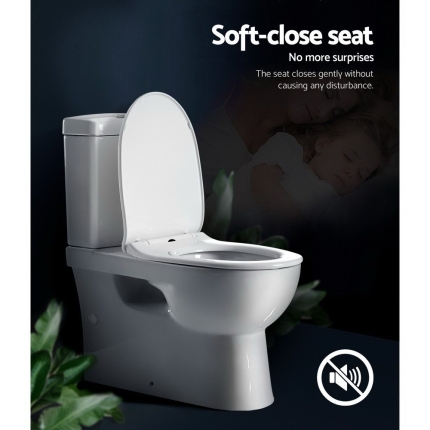Cefito Back to Wall Toilet Suite Rimless Flush Soft Close P S Trap Ceramic WELS Bathroom White