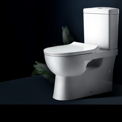 Cefito Back to Wall Toilet Suite Rimless Flush Soft Close P S Trap Ceramic WELS Bathroom White