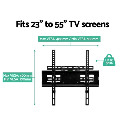 Artiss TV Wall Mount Bracket Tilt Swivel Full Motion Flat Slim LED LCD 23 32 42 50 55 inch - Image 4