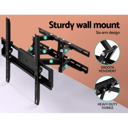 Artiss TV Wall Mount Bracket Tilt Swivel Full Motion Flat Slim LED LCD 23 32 42 50 55 inch - Image 5