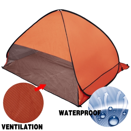 Pop Up Portable Beach Canopy Sun Shade Shelter Orange - Image 2