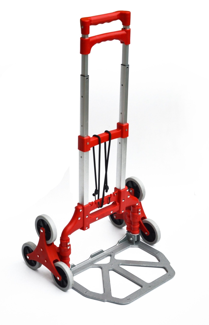 Stair Climbing Trolley 6 Wheels Aluminium Folding Hand Cart Climb Steps