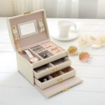 Jewellery Storage Box Girls Rings Necklaces Display Organiser Storage Case