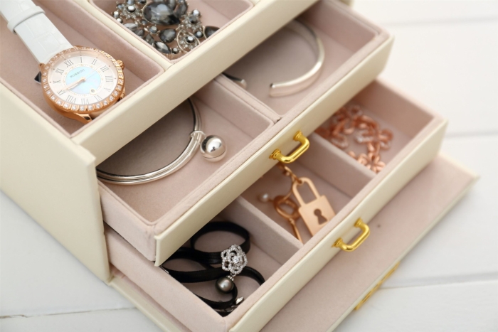 Jewellery Storage Box Girls Rings Necklaces Display Organiser Storage Case