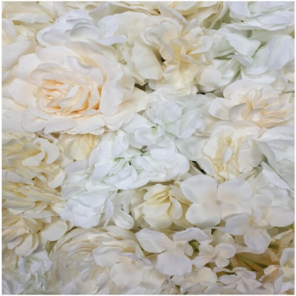 Cream Rose Floral Flower Wall 60cm x 40cm