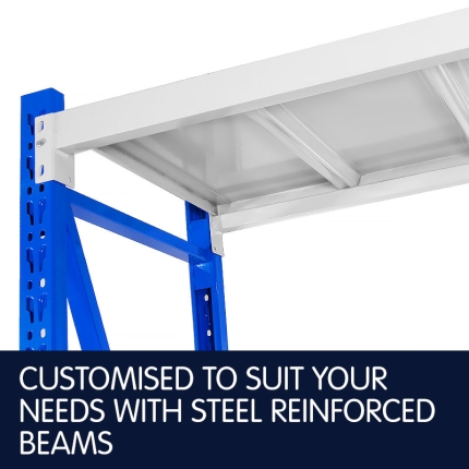 1 Bay Garage Storage Steel Rack Long Span Shelving 1.0m-wide 400kg - Image 5