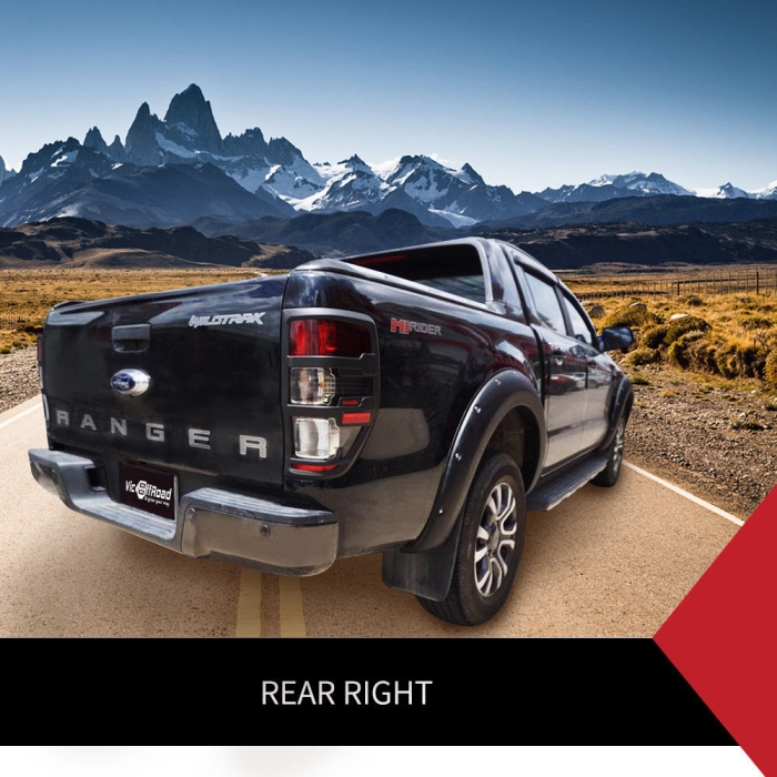 Matt Black Wrinkle Fender Flares Wheel Arch for Ford Ranger T7 PX2 2015-2018