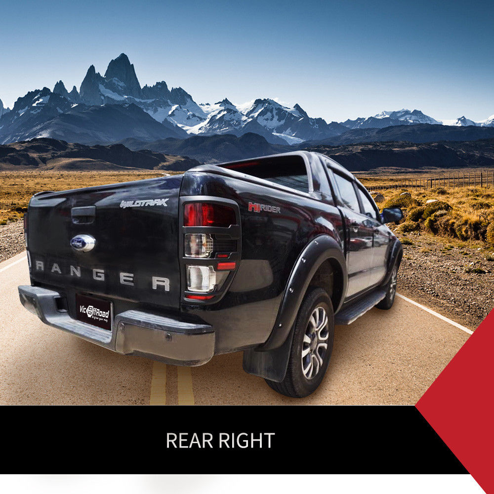 Matt Black Wrinkle Fender Flares Wheel Arch for Ford Ranger T7 PX2 2015-2018