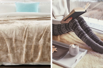 800GSM Heavy Double-Sided Faux Mink Blanket - Beige - Image 5