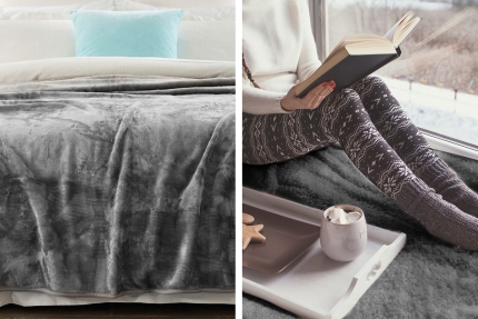 800GSM Heavy Double-Sided Faux Mink Blanket - Silver - Image 6