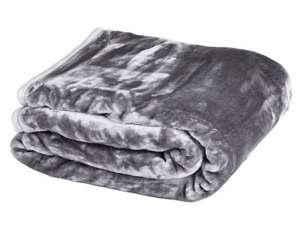 800GSM Heavy Double-Sided Faux Mink Blanket - Silver - Image 2