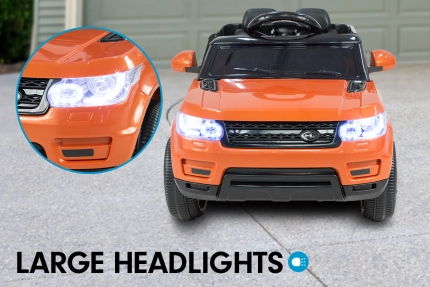 Range Rover Inspired 12v Ride-On Kids Car Remote Control - Orange - Image 4