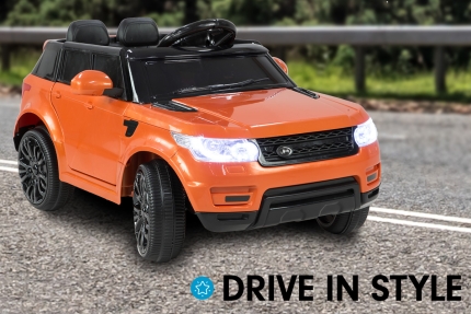 Range Rover Inspired 12v Ride-On Kids Car Remote Control - Orange - Image 5
