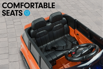 Range Rover Inspired 12v Ride-On Kids Car Remote Control - Orange - Image 6