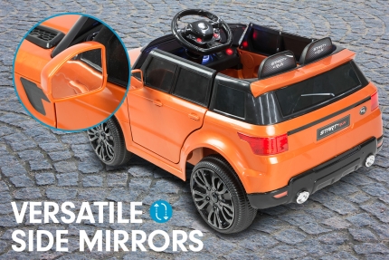 Range Rover Inspired 12v Ride-On Kids Car Remote Control - Orange - Image 8