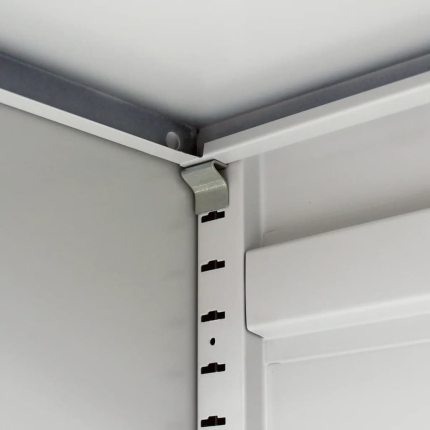 Office Cabinet with 4 Doors Steel 90x40x180 cm Grey - Image 3
