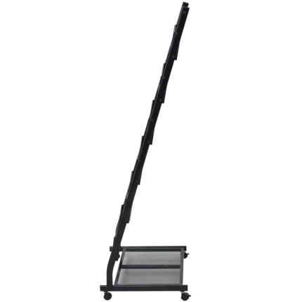 Magazine Rack 47.5x43x133 cm Black A4 - Image 3