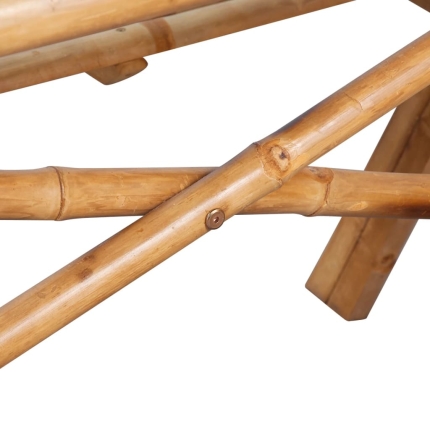 Picnic Table 120x120x78 cm Bamboo - Image 3
