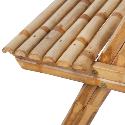 Picnic Table 120x120x78 cm Bamboo - Image 4