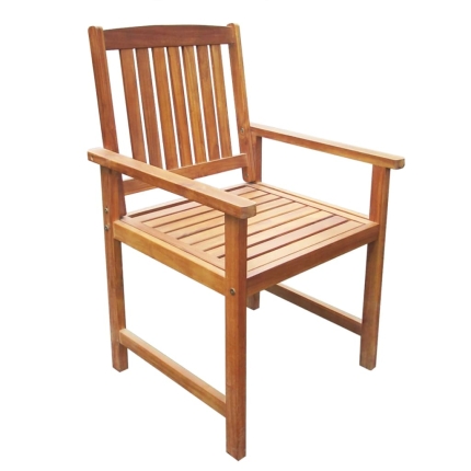 Garden Chairs 2 pcs Solid Acacia Wood Brown - Image 2