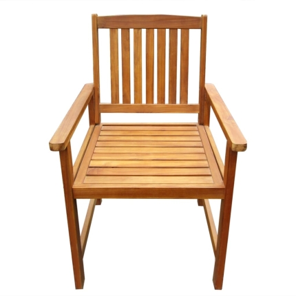 Garden Chairs 2 pcs Solid Acacia Wood Brown - Image 3