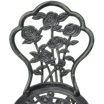 Bistro Chairs 2 pcs Cast Aluminium Green - Image 3