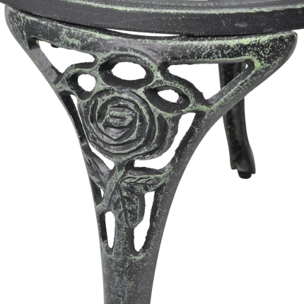 Bistro Chairs 2 pcs Cast Aluminium Green - Image 5