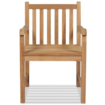 Outdoor Chairs 2 pcs Solid Teak Wood - Image 3