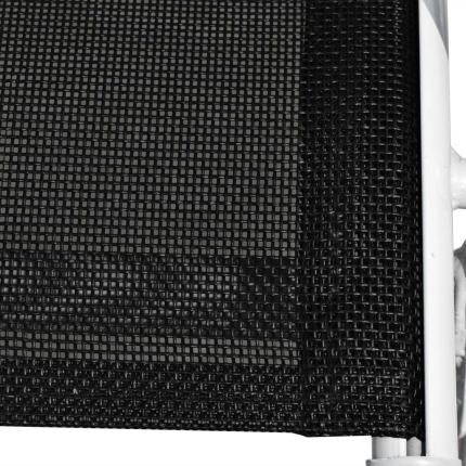 Stackable Garden Chairs 6 pcs Steel and Textilene Black - Image 6