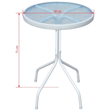 Bistro Table Grey 50x71 cm Steel - Image 4