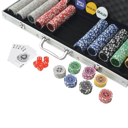 Poker Set with 500 Laser Chips Aluminium - Image 3