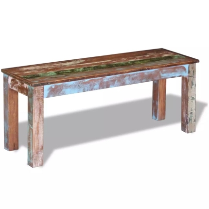 Bench Solid Reclaimed Wood 110x35x45 cm - Image 3